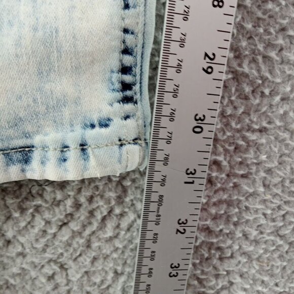 Argonaut Nation Jeans Mens 42x32 Blue Light Wash‎ Painted Graffiti Baggy Y2K - Picture 8 of 14